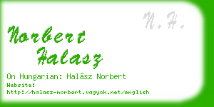 norbert halasz business card