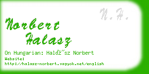 norbert halasz business card